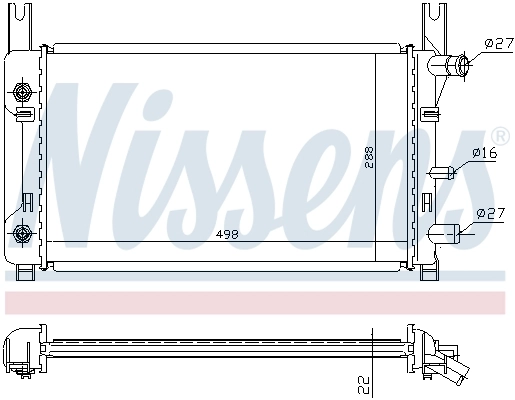NISSENS 62122A Radiator, engine cooling