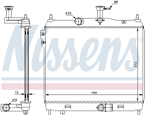 NISSENS 67512 Radiator, engine cooling