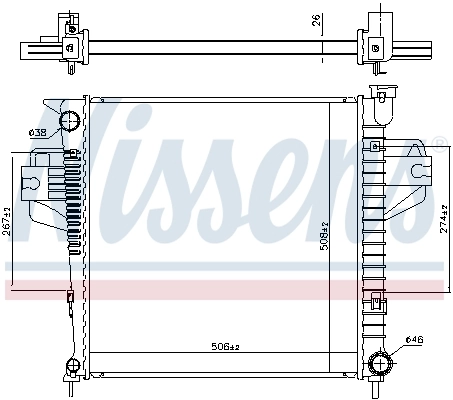 NISSENS 606555 Radiator, engine cooling