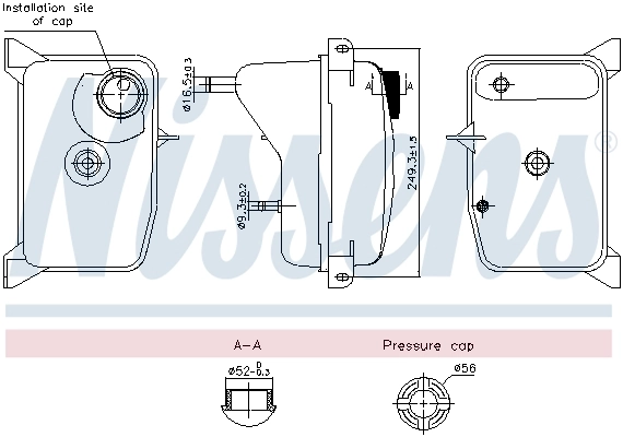 NISSENS 996353 Expansion Tank, coolant