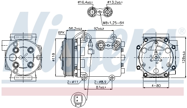 Compressor, air conditioning ** FIRST FIT ** 89551