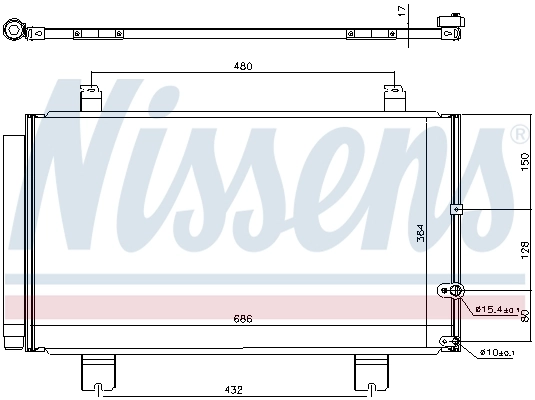 NISSENS 940711 Condenser, air conditioning
