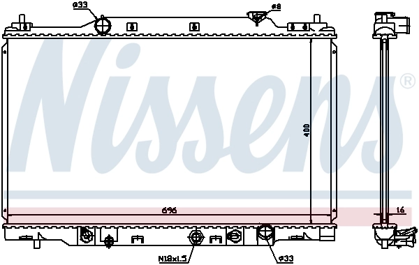 Radiator, engine cooling 68104