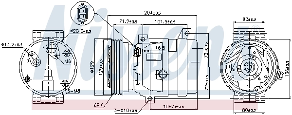 Compressor, air conditioning ** FIRST FIT ** 89121