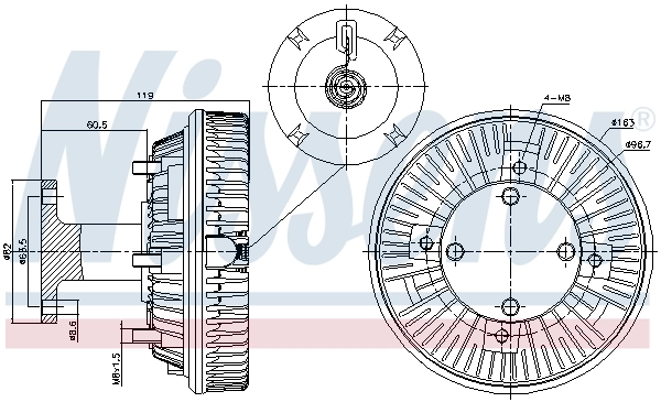 NISSENS 86043 Clutch, radiator fan