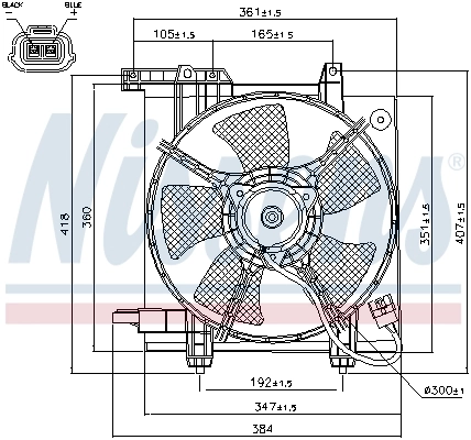 NISSENS 85493 Fan, engine cooling