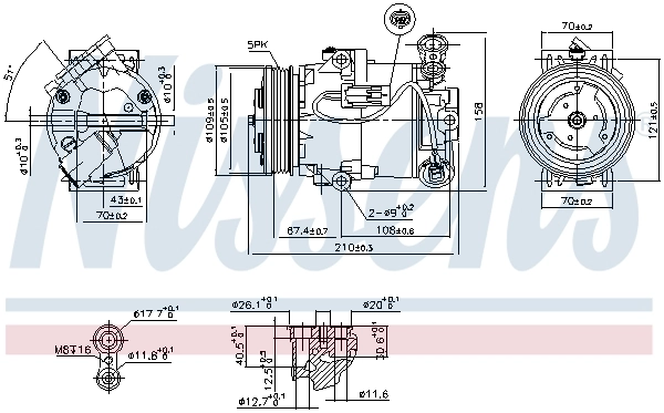 Compressor, air conditioning ** FIRST FIT ** 89215