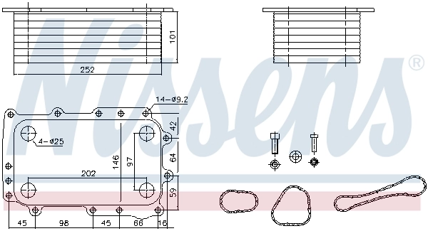 Oil Cooler, engine oil ** FIRST FIT ** 91431