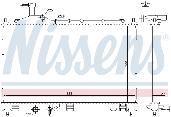 Radiator, engine cooling 606181