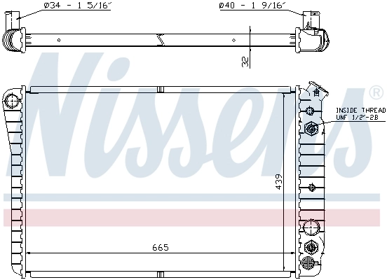 Radiator, engine cooling 67600