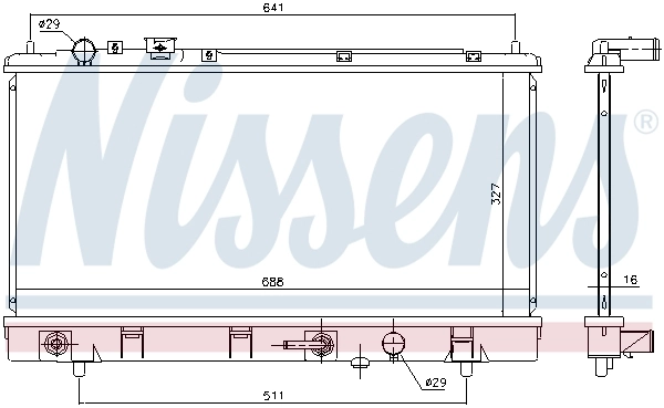 NISSENS 69463 Radiator, engine cooling