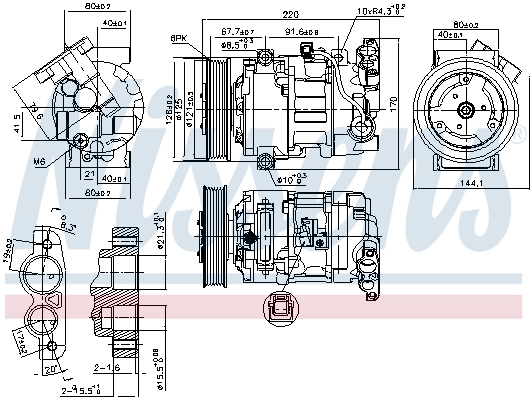 Compressor, air conditioning ** FIRST FIT ** 890044