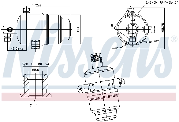 NISSENS 95763 Dryer, air conditioning