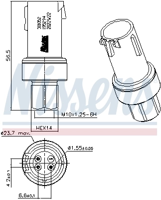 Pressure Switch, air conditioning ** FIRST FIT ** 301052