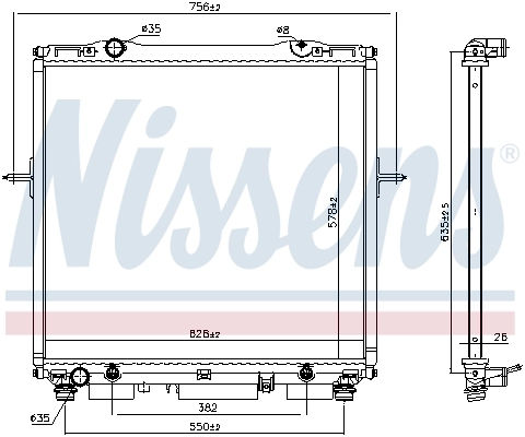 Radiator, engine cooling 66659