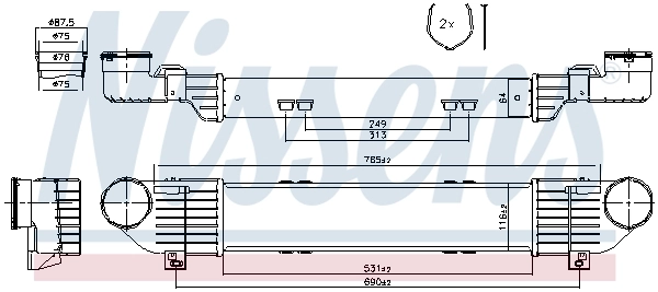NISSENS 96787 Charge Air Cooler
