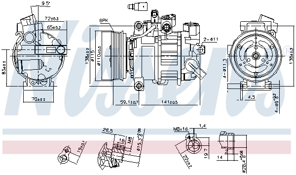 Compressor, air conditioning ** FIRST FIT ** 890551