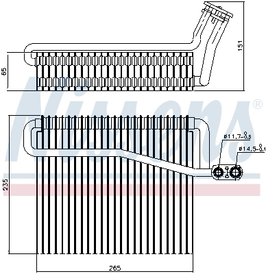 NISSENS 92271 Evaporator, air conditioning