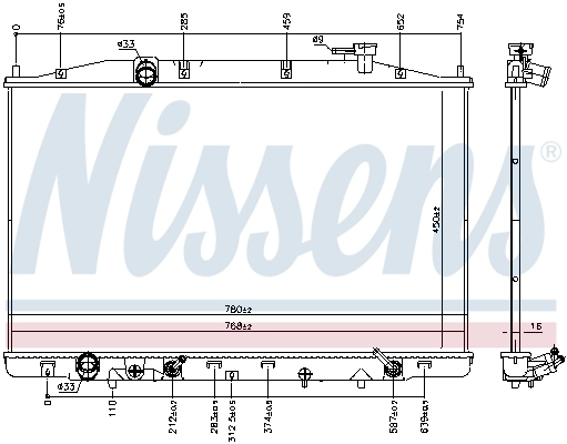 NISSENS 606769 Radiator, engine cooling
