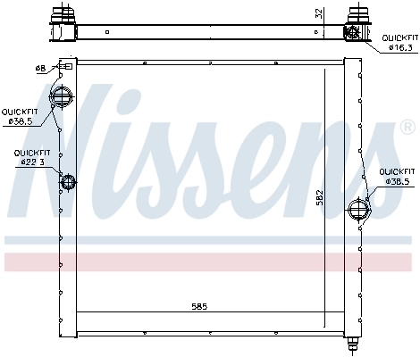 NISSENS 60826 Radiator, engine cooling