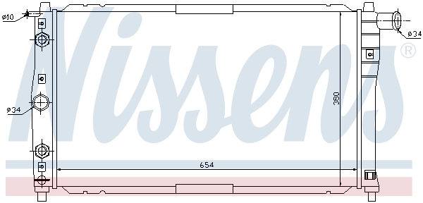 NISSENS 616591 Radiator, engine cooling