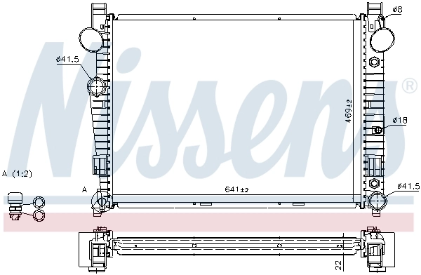 Radiator, engine cooling 62771A
