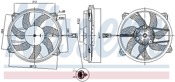 Fan, engine cooling 850035