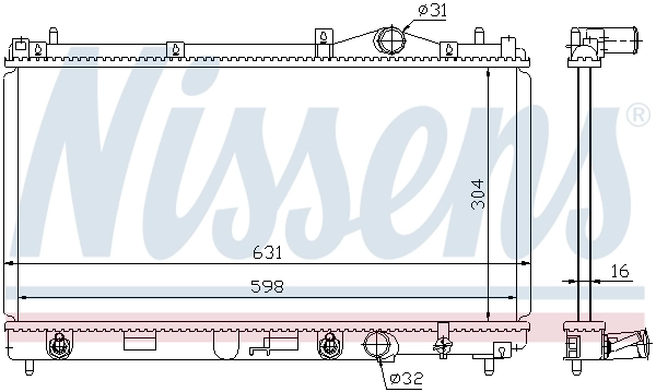NISSENS 609941 Radiator, engine cooling