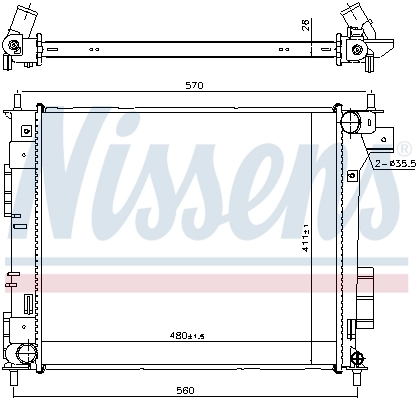 NISSENS 666204 Radiator, engine cooling