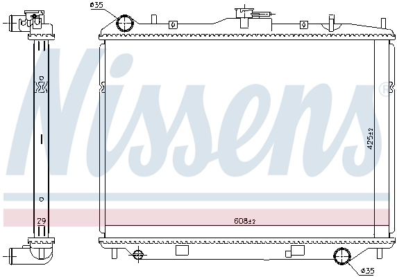 NISSENS 606670 Radiator, engine cooling