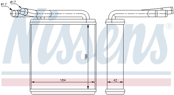 NISSENS 77608 Heat Exchanger, interior heating
