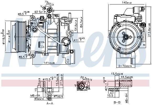 Compressor, air conditioning ** FIRST FIT ** 890880