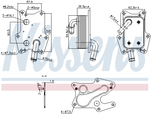 Oil Cooler, engine oil ** FIRST FIT ** 91239