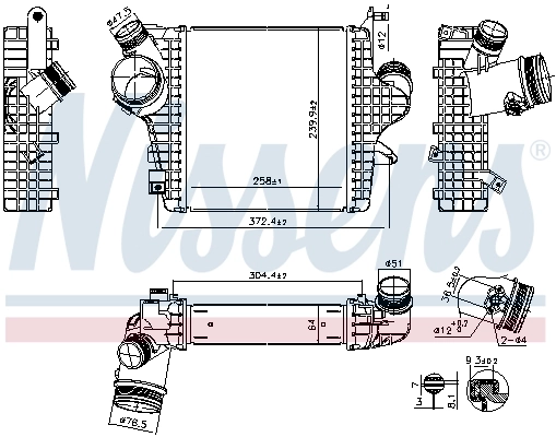 NISSENS 961304 Charge Air Cooler