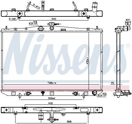 NISSENS 606822 Radiator, engine cooling