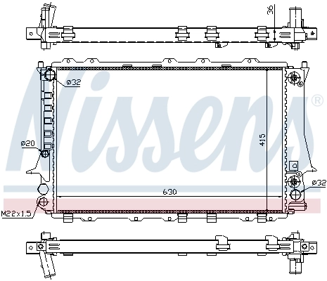 NISSENS 60480 Radiator, engine cooling