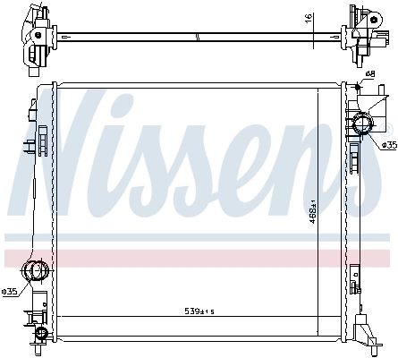 NISSENS 637665 Radiator, engine cooling