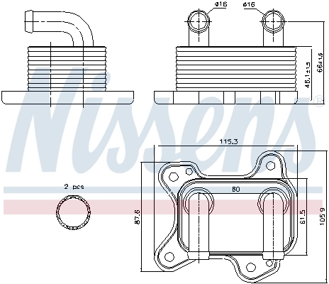 Oil Cooler, engine oil ** FIRST FIT ** 90682