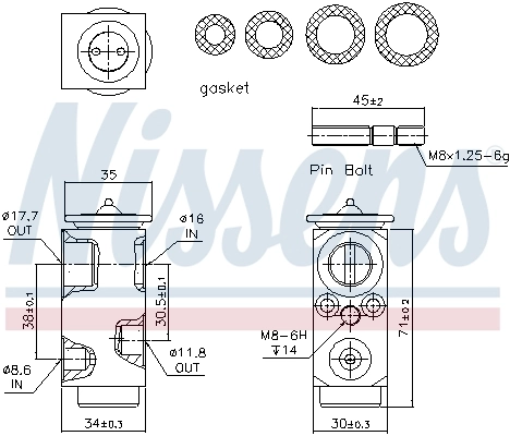 Expansion Valve, air conditioning ** FIRST FIT ** 999286