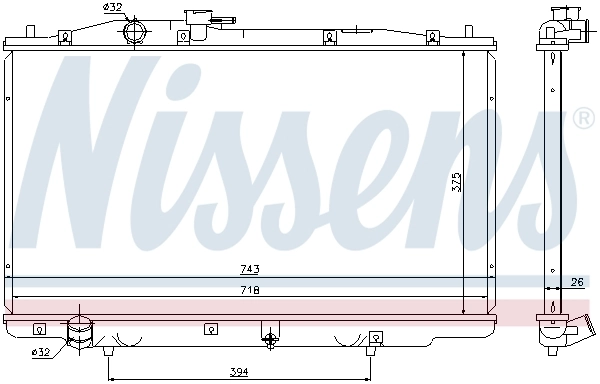 NISSENS 69464 Radiator, engine cooling