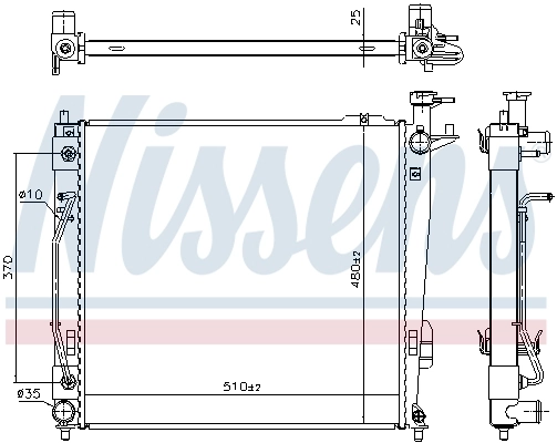 NISSENS 675046 Radiator, engine cooling