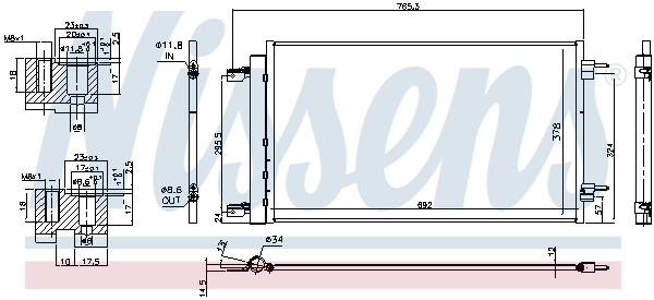 NISSENS 940735 Condenser, air conditioning