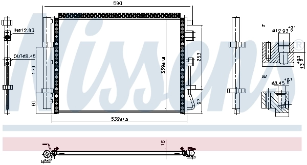 NISSENS 941010 Condenser, air conditioning