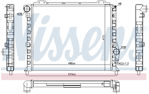 Radiator, engine cooling 60051