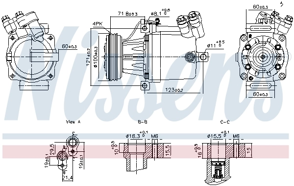 Compressor, air conditioning ** FIRST FIT ** 890950