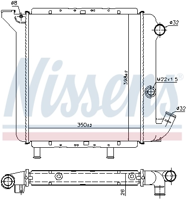NISSENS 63869 Radiator, engine cooling