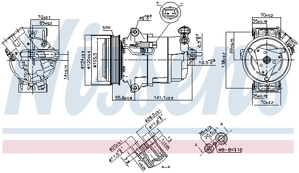 Compressor, air conditioning ** FIRST FIT ** 890262
