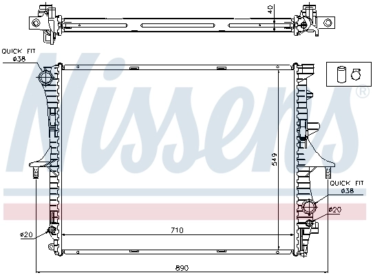 Radiator, engine cooling ** FIRST FIT ** 65275A