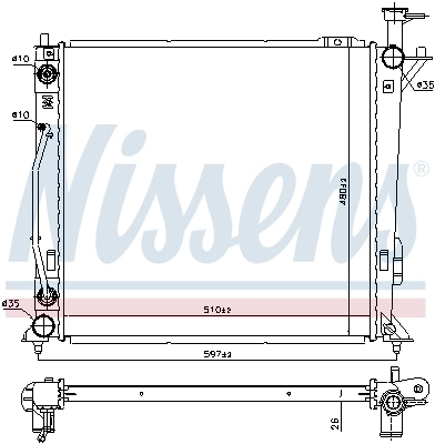 NISSENS 606482 Radiator, engine cooling