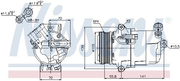 Compressor, air conditioning ** FIRST FIT ** 89038